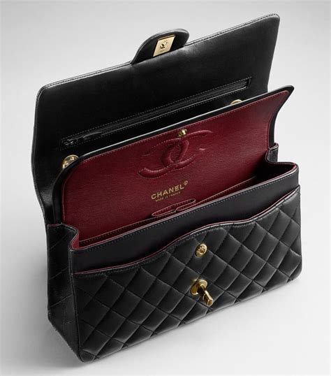 red black chanel flap bag|chanel black classic flap bag.